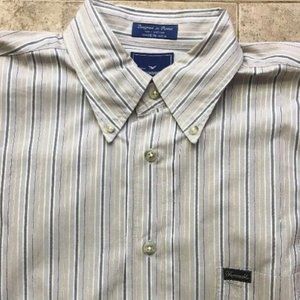 Faconnable striped dress shirt size L